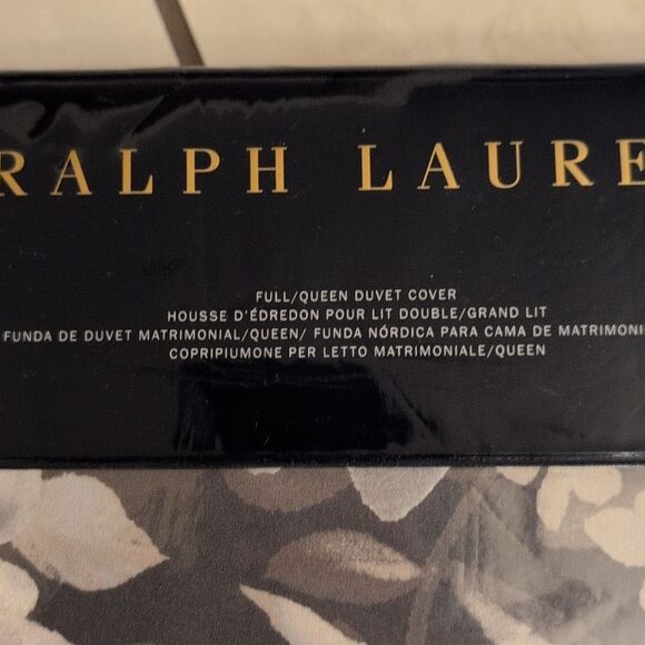 NWT Ralph Lauren Full / Queen Duvet Cover Avery Charcoal Floral Grey - Picture 3 of 7